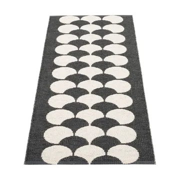 Poppy gångmatta - Black-vanilla, 70x150 cm - Pappelina