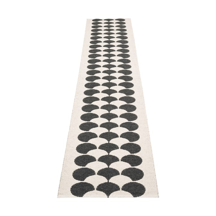 Poppy gångmatta, Black-vanilla, 70x350 cm Pappelina