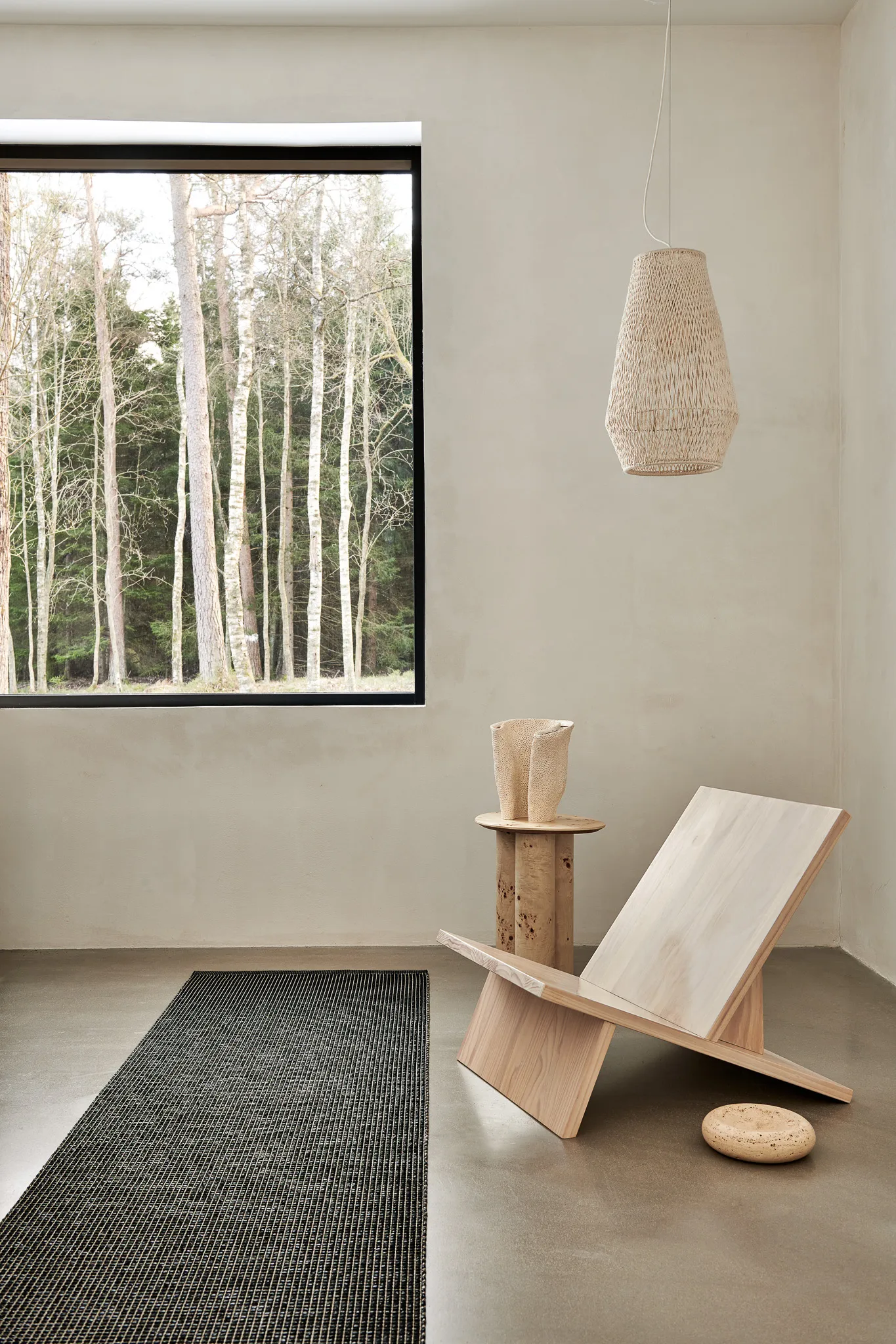 Sam matta, Ochre-fossil grey, 70x300 cm Pappelina