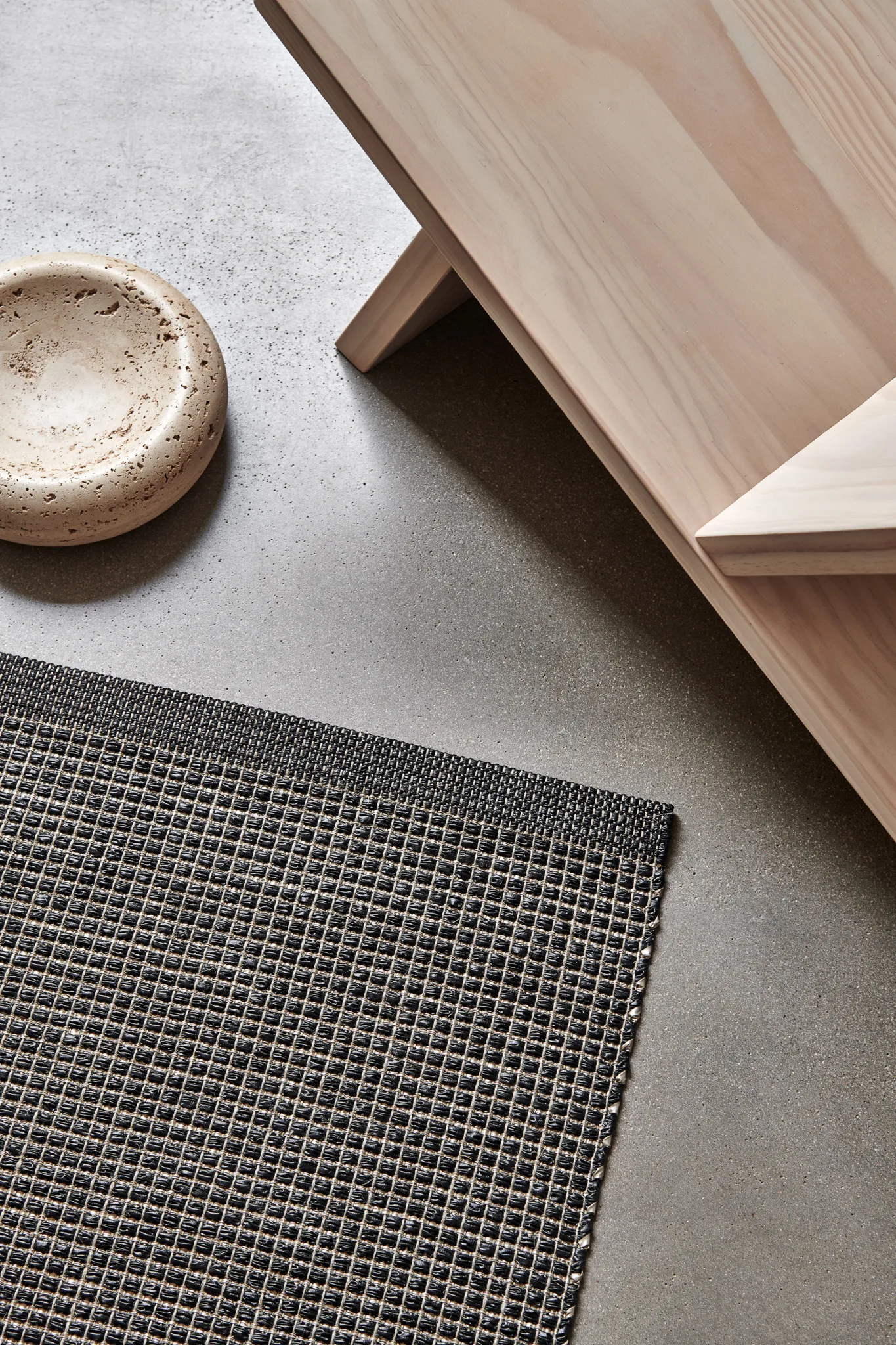 Sam matta, Ochre-fossil grey, 70x90 cm Pappelina