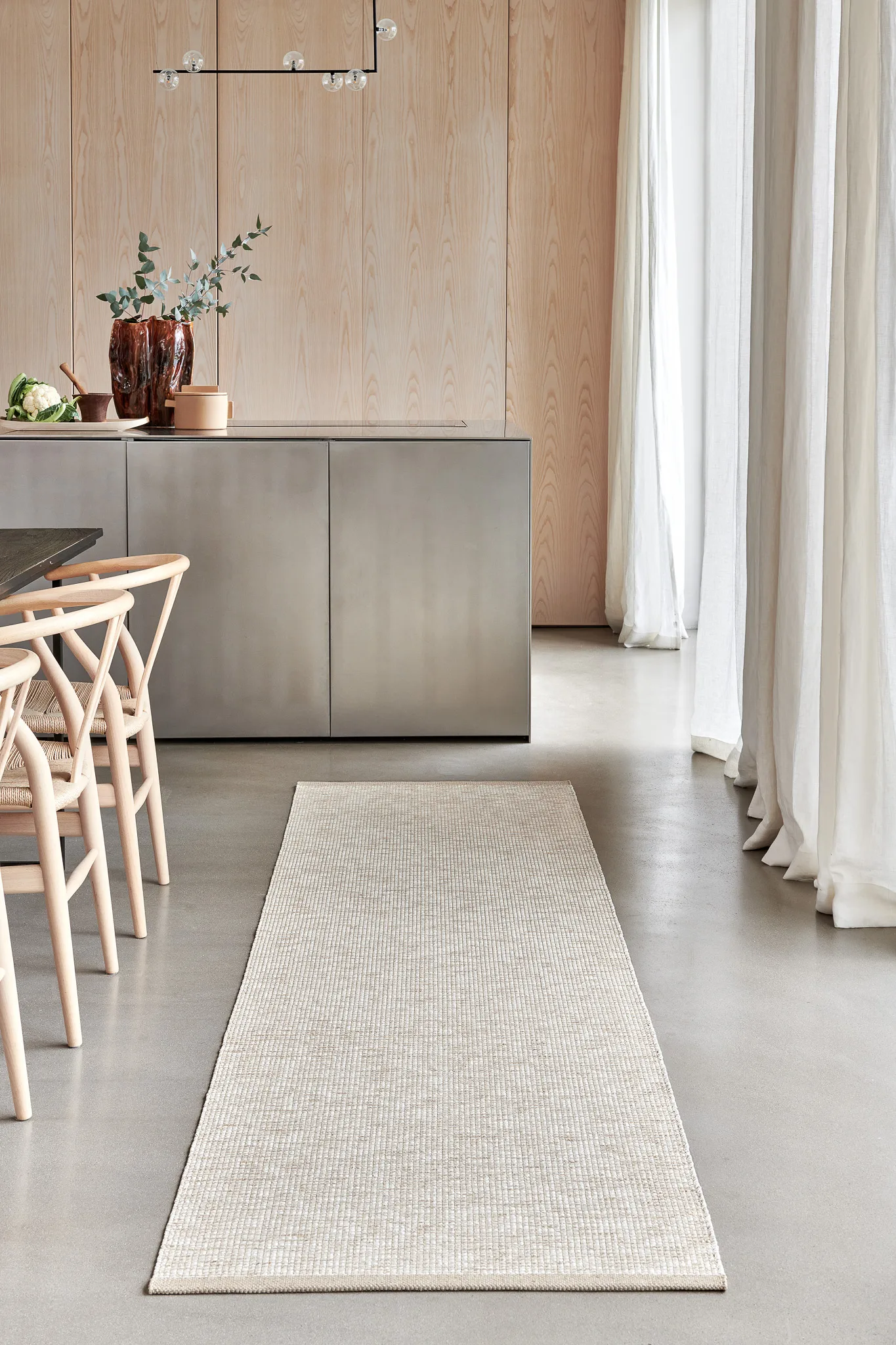 Sam matta, Pale orange-cream, 70x90 cm Pappelina