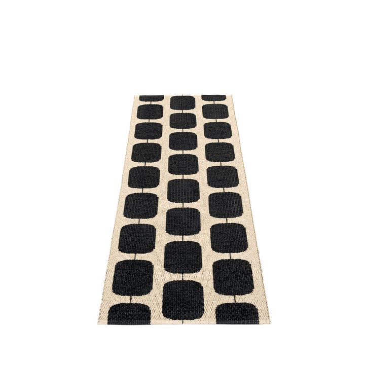 Sten gångmatta, black, 70x200 cm Pappelina