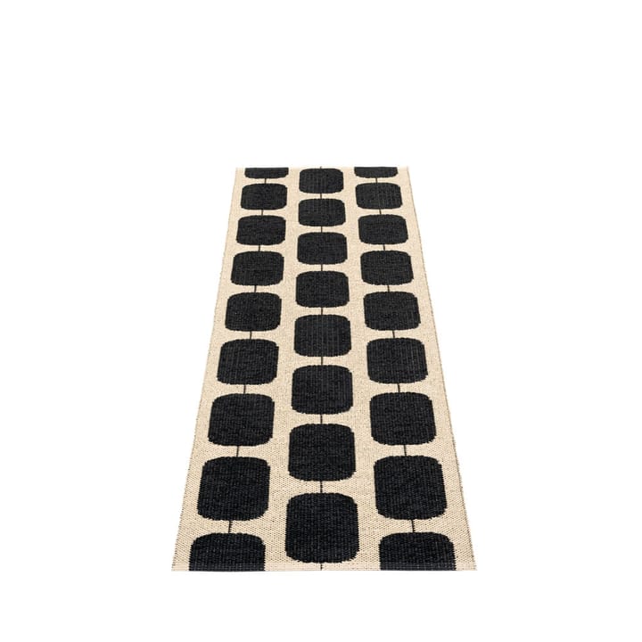 Sten gångmatta - black, 70x200 cm - Pappelina