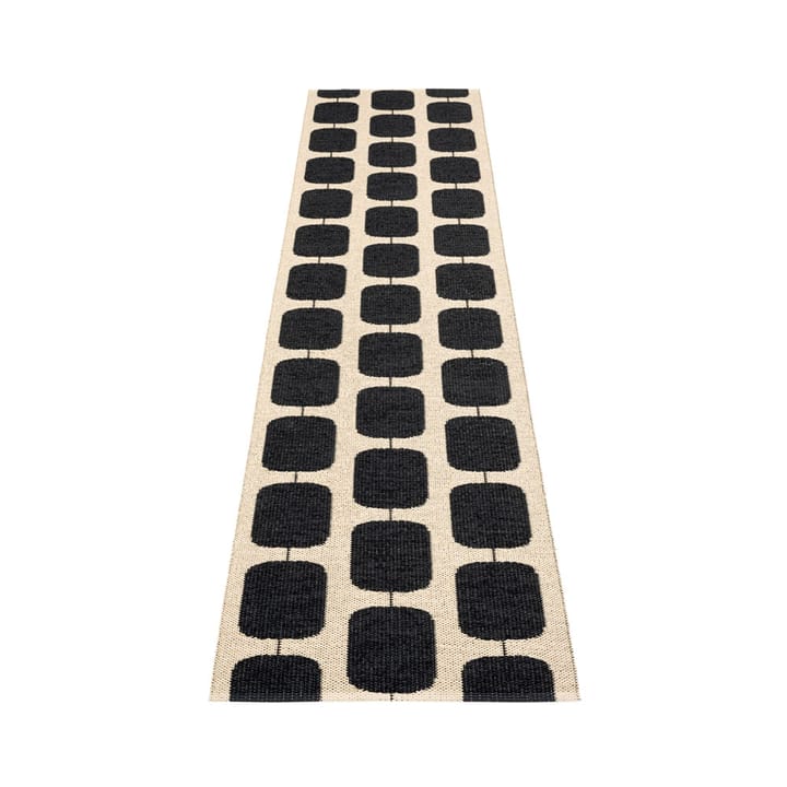 Sten gångmatta, black, 70x300 cm Pappelina