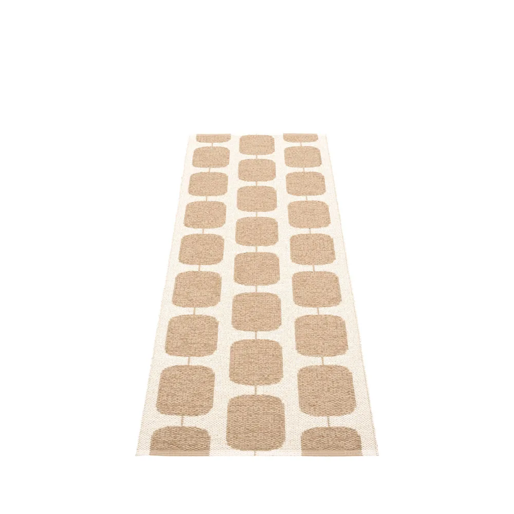 Sten gångmatta, light nougat, 70x200 cm Pappelina