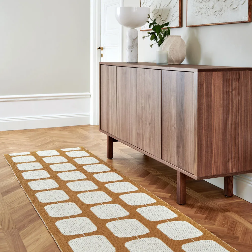 Sten gångmatta, light nougat, 70x200 cm Pappelina