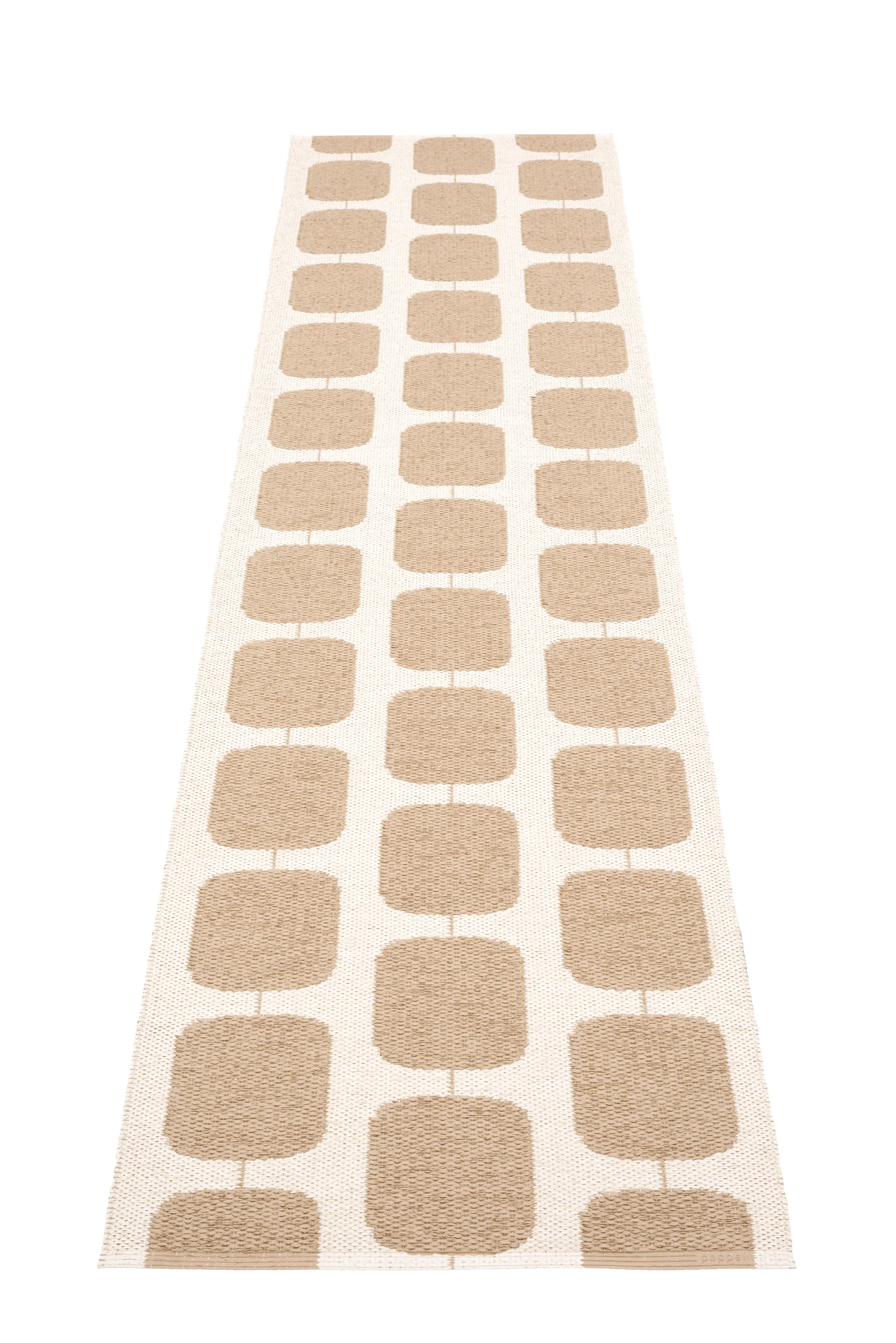 Sten gångmatta, light nougat, 70x400 cm Pappelina