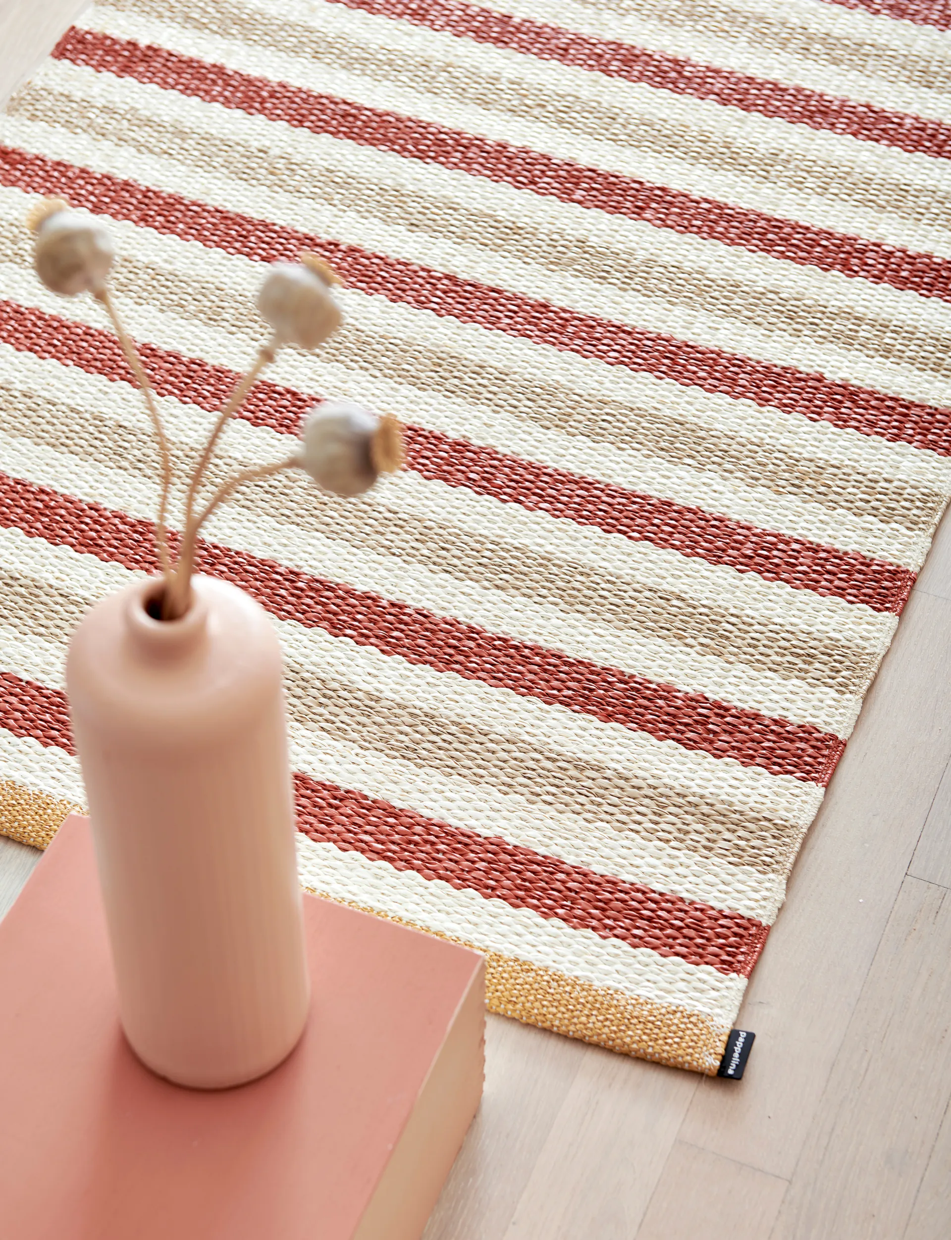 Teo matta, Brick-beige, 140x200 cm Pappelina