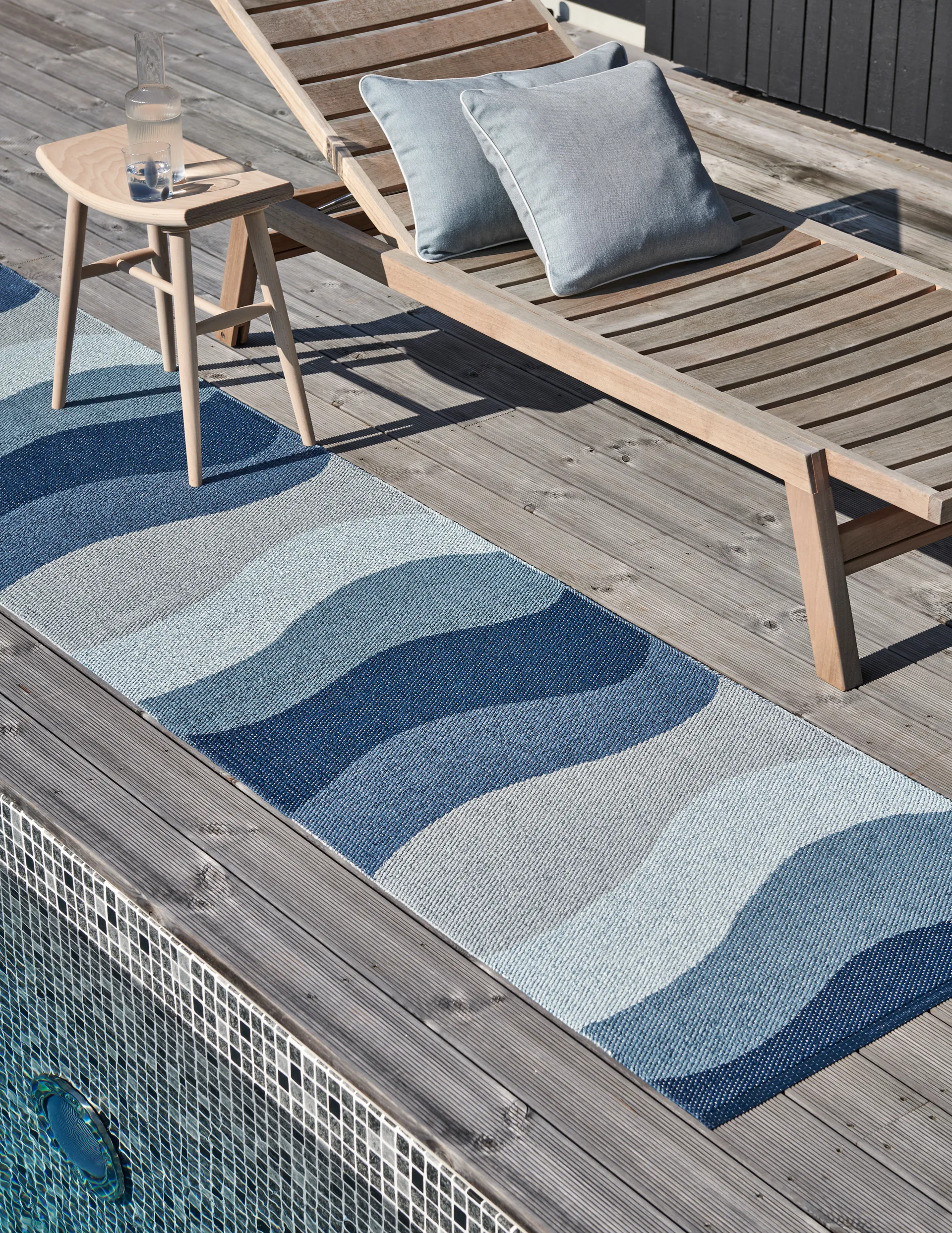 Urvi gångmatta, Water, 70x200 cm Pappelina