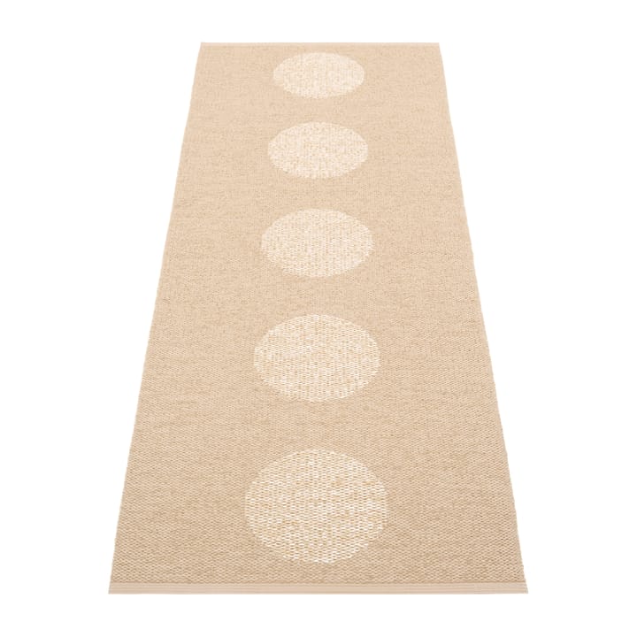 Vera 2.0 plastmatta beige-beige metallic - 70x200 cm - Pappelina