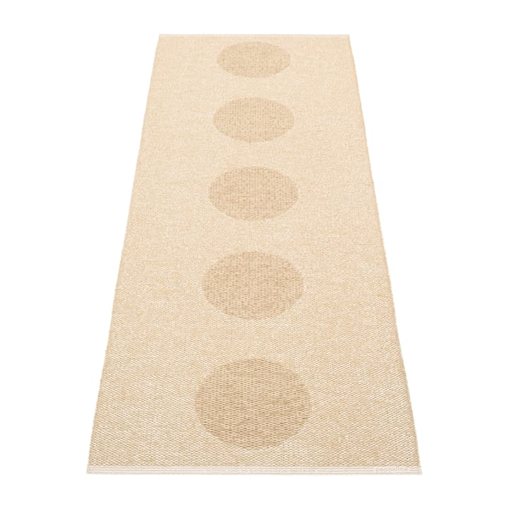 Vera 2.0 plastmatta beige-beige metallic, 70x200 cm Pappelina