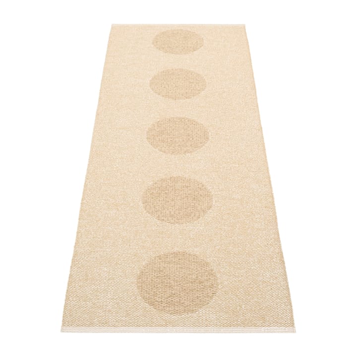 Vera 2.0 plastmatta beige-beige metallic - 70x200 cm - Pappelina