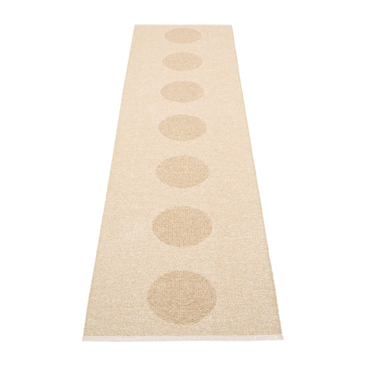 Vera 2.0 plastmatta beige-beige metallic, 70x280 cm Pappelina