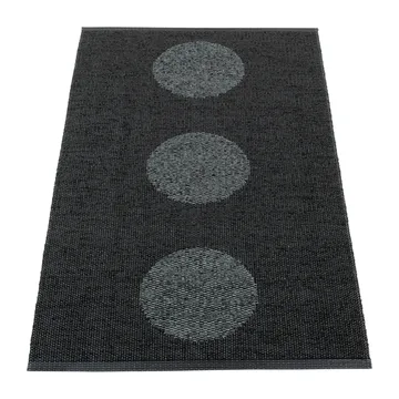 Vera 2.0 plastmatta black-black metallic - 70x120 cm - Pappelina