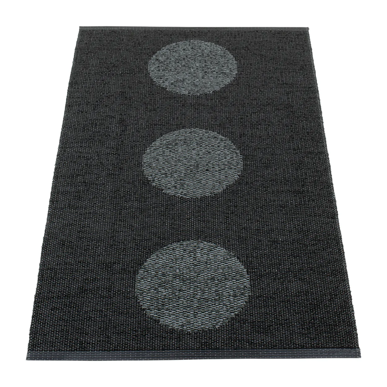 Pappelina Vera 2.0 plastmatta black-black metallic 70x120 cm