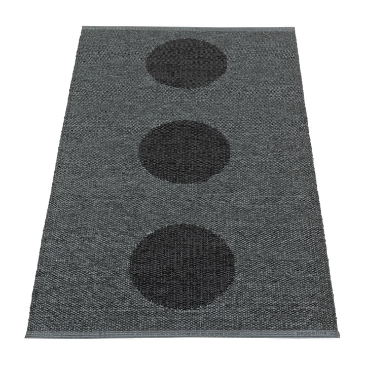 Vera 2.0 plastmatta black-black metallic, 70x120 cm Pappelina