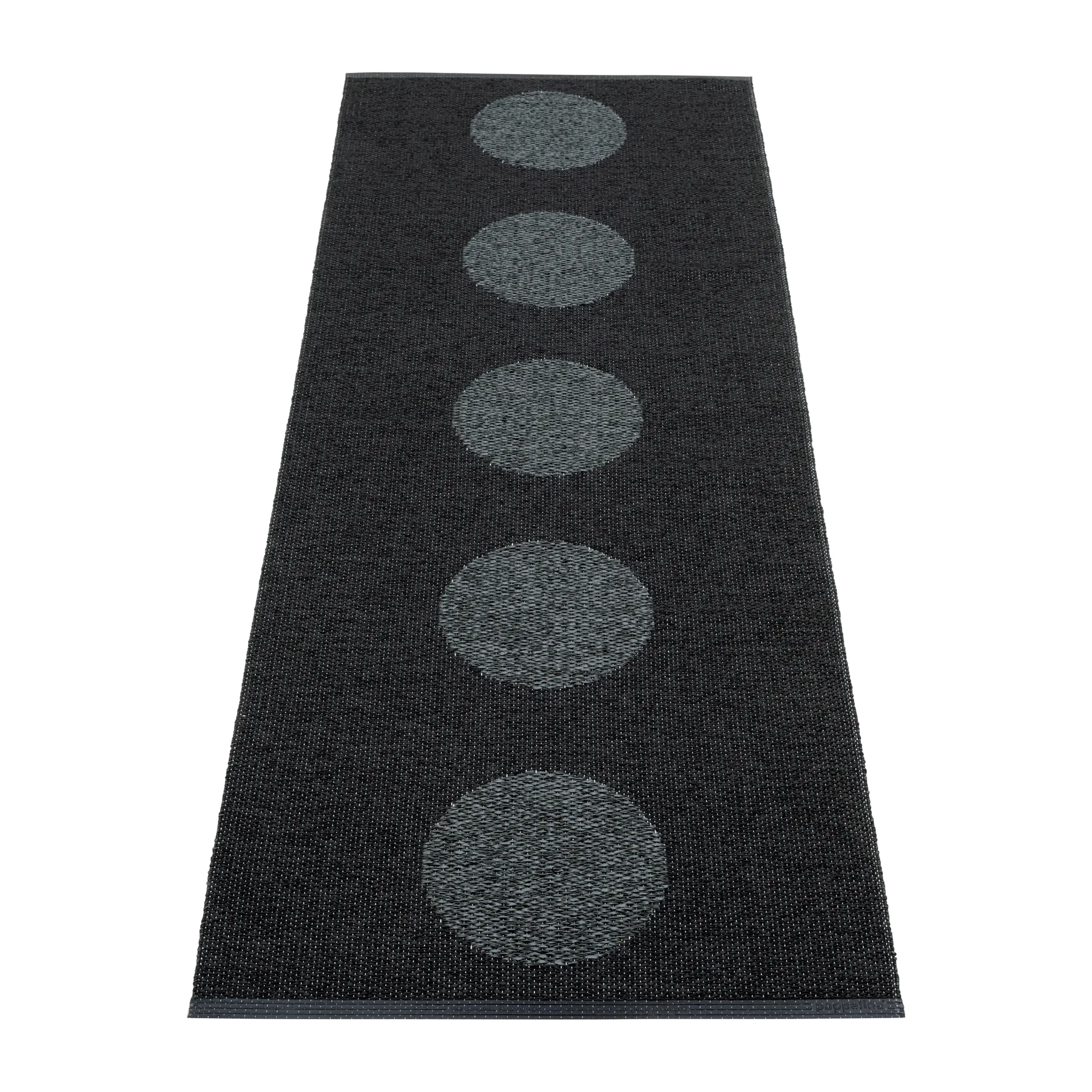 Vera 2.0 plastmatta black-black metallic, 70x200 cm Pappelina