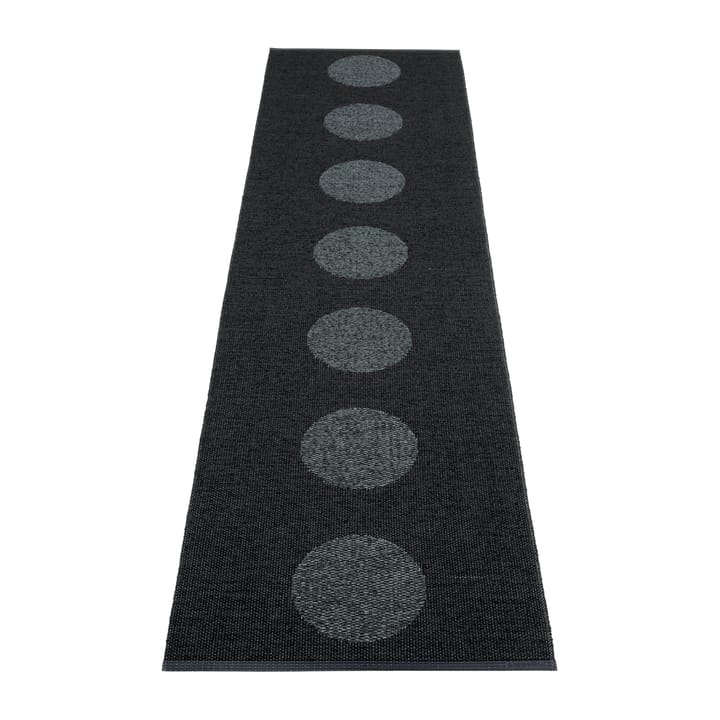 Vera 2.0 plastmatta black-black metallic - 70x280 cm - Pappelina