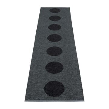 Vera 2.0 plastmatta black-black metallic - 70x280 cm - Pappelina