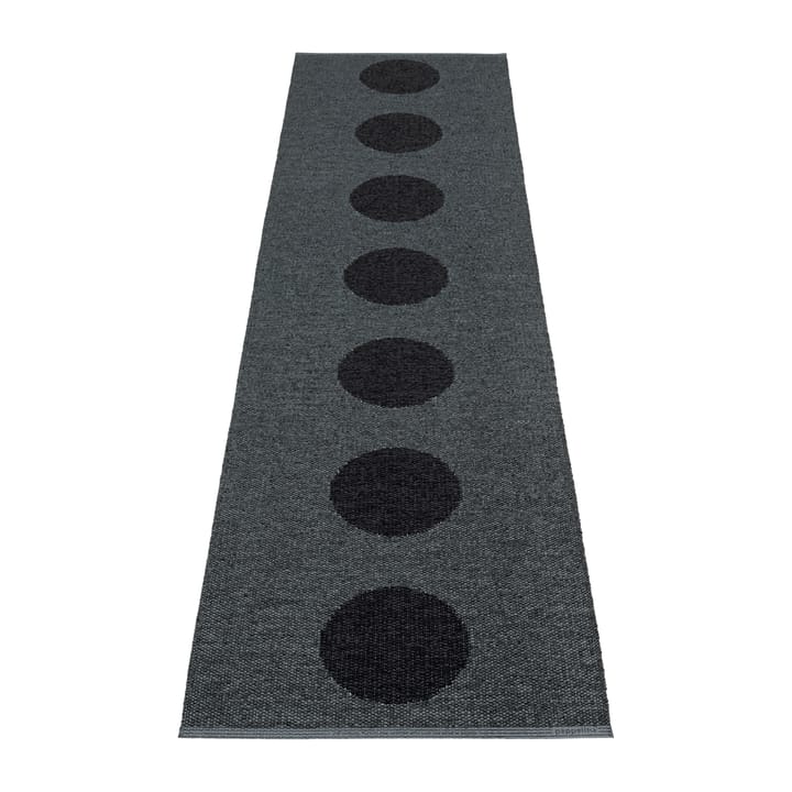 Vera 2.0 plastmatta black-black metallic, 70x280 cm Pappelina