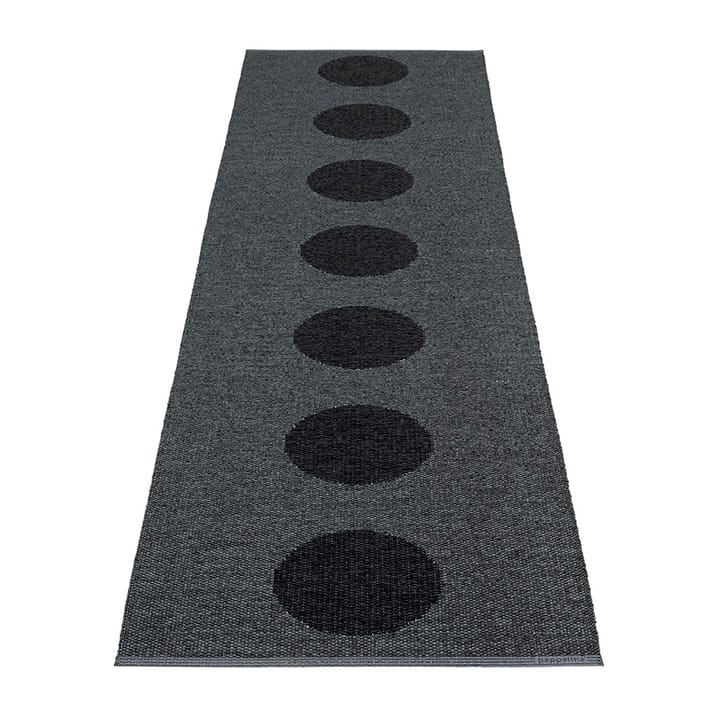 Vera 2.0 plastmatta black-black metallic, 70x360 cm Pappelina