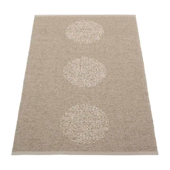 Vera 2.0 plastmatta dark linen-linen metallic - 70x120 cm - Pappelina