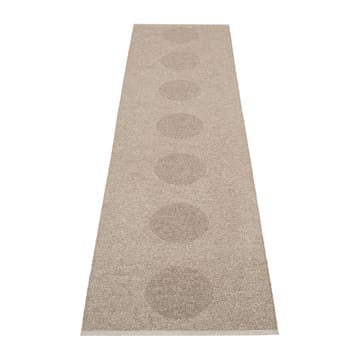 Vera 2.0 plastmatta dark linen-linen metallic - 70x280 cm - Pappelina