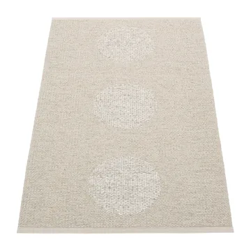 Vera 2.0 plastmatta linen-stone metallic - 70x120 cm - Pappelina