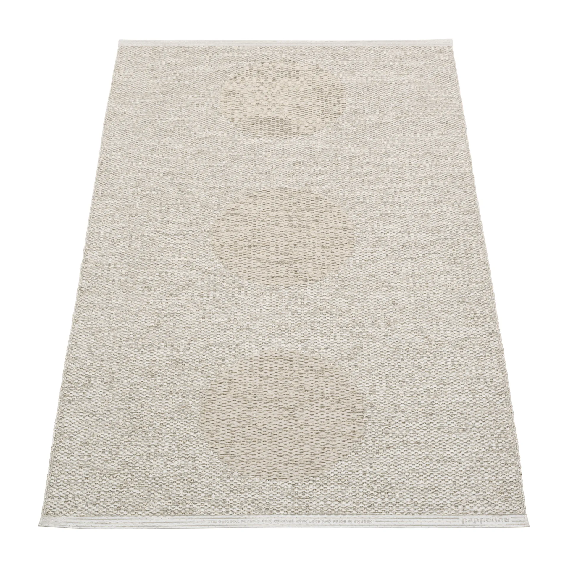 Vera 2.0 plastmatta linen-stone metallic, 70x120 cm Pappelina