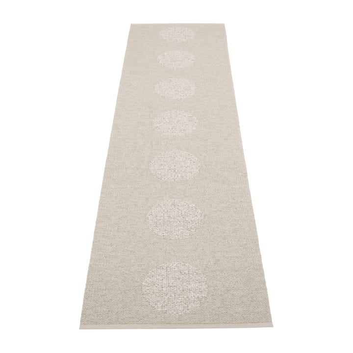 Vera 2.0 plastmatta linen-stone metallic - 70x280 cm - Pappelina
