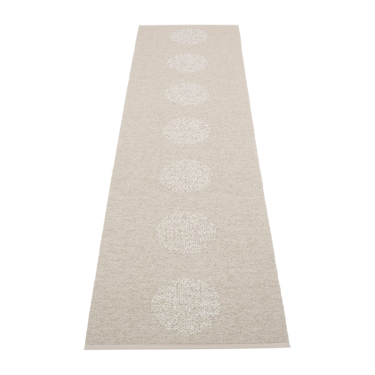 Pappelina Vera 2.0 plastmatta linen-stone metallic 70x280 cm