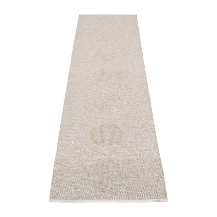 Vera 2.0 plastmatta linen-stone metallic, 70x280 cm Pappelina