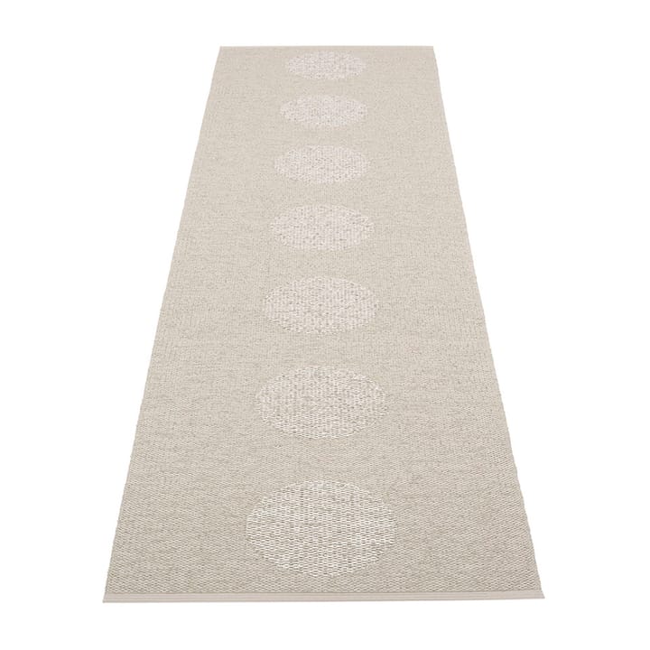 Vera 2.0 plastmatta linen-stone metallic - 70x360 cm - Pappelina