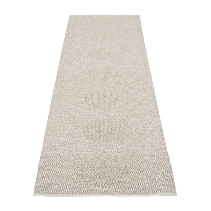 Vera 2.0 plastmatta linen-stone metallic, 70x360 cm Pappelina