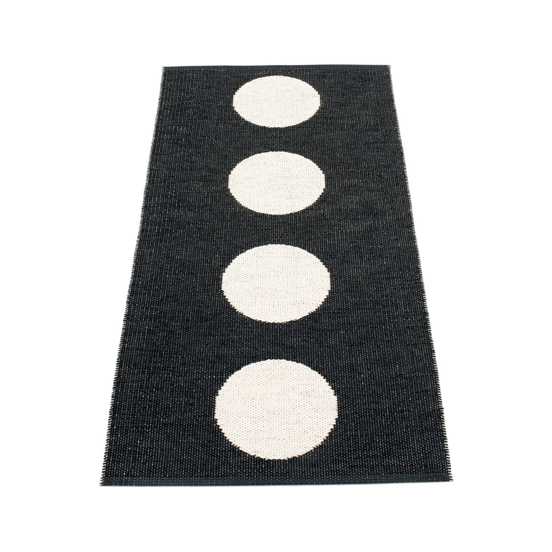 Vera gångmatta black/vanilla, 70x150 cm Pappelina