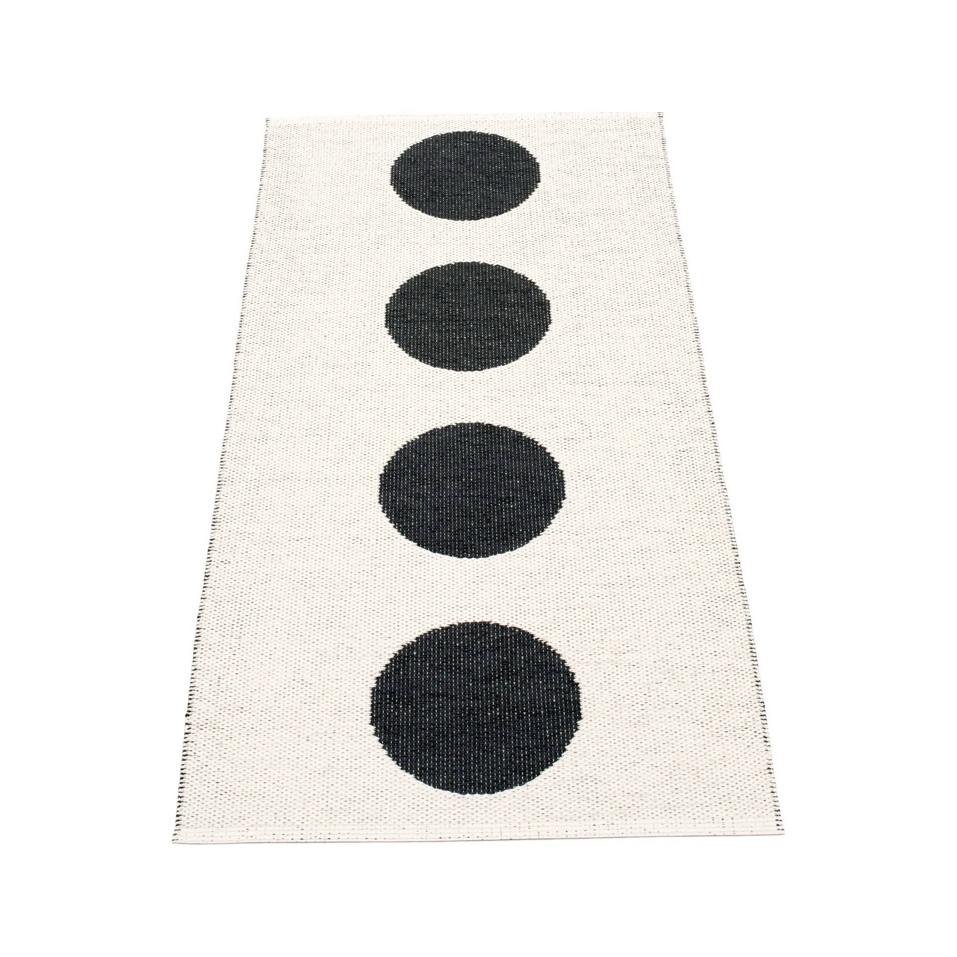 Vera gångmatta black/vanilla, 70x150 cm Pappelina