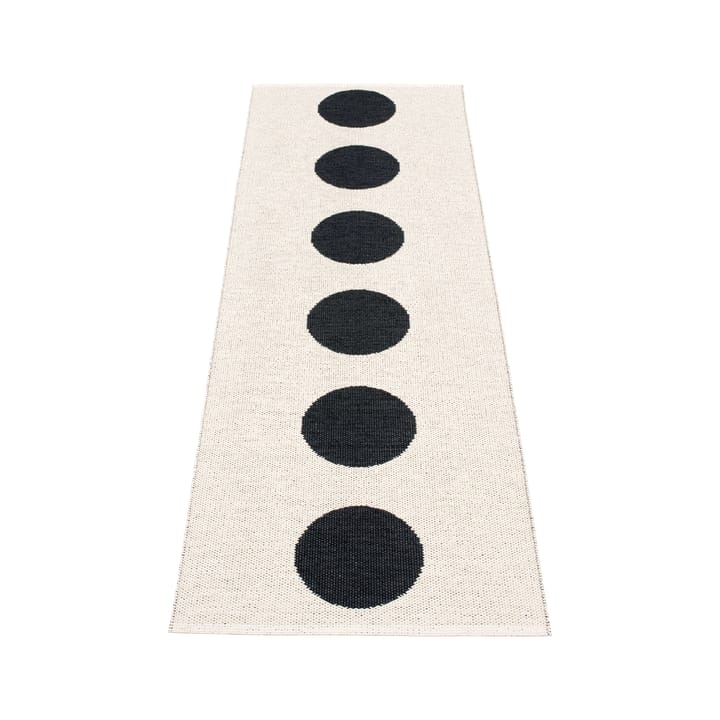 Vera gångmatta black/vanilla, 70x225 cm Pappelina