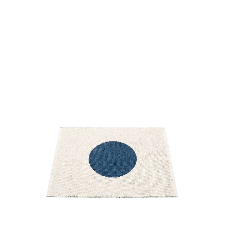 Vera small one matta, ocean blue/vanilla, 70x90 cm Pappelina