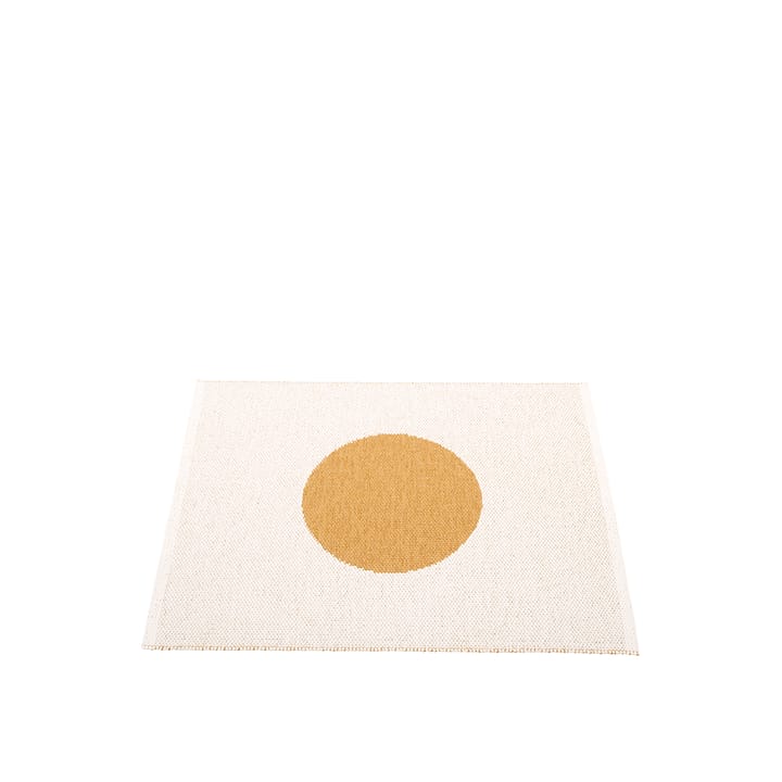 Vera small one matta, ochre/vanilla, 70x90 cm Pappelina