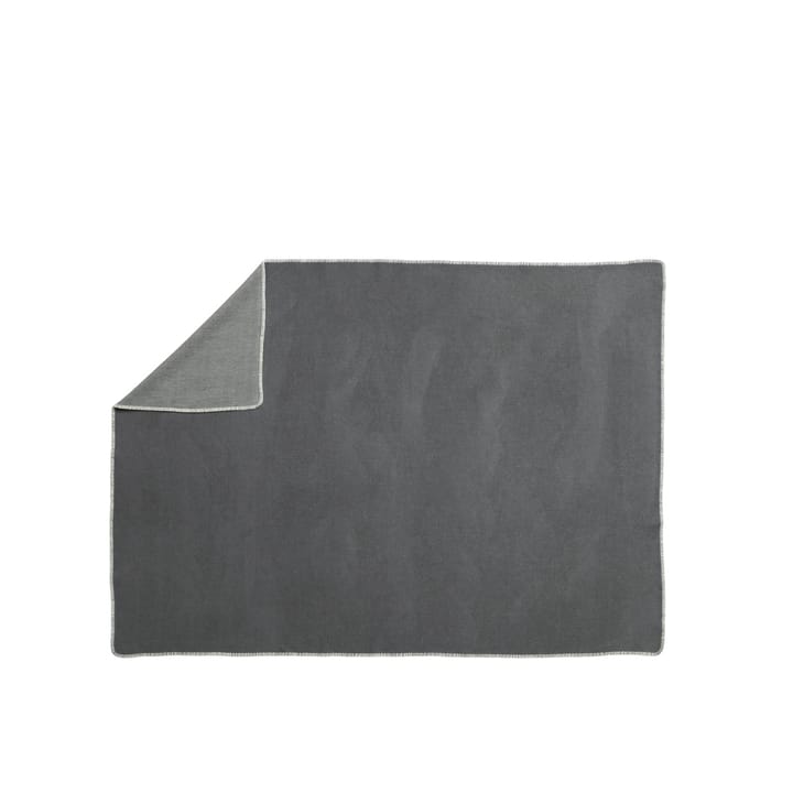 Ylva pläd, dark grey/charcoal Pappelina
