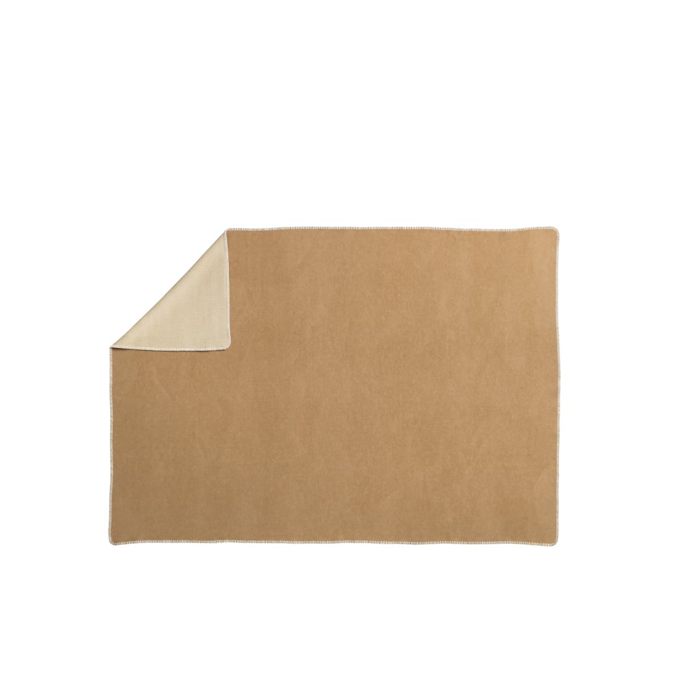 Pappelina Ylva pläd ochre/cream | Skandinavisk Design | Ullplädar & Ullfiltar | Orange