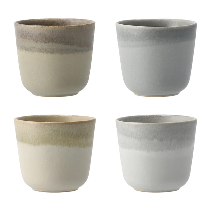 Morgon Grå kopp 4-pack, Mix natur Paradisverkstaden