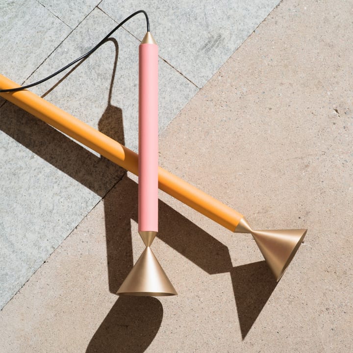 Apollo 39 pendel, coral pink, mässing Pholc