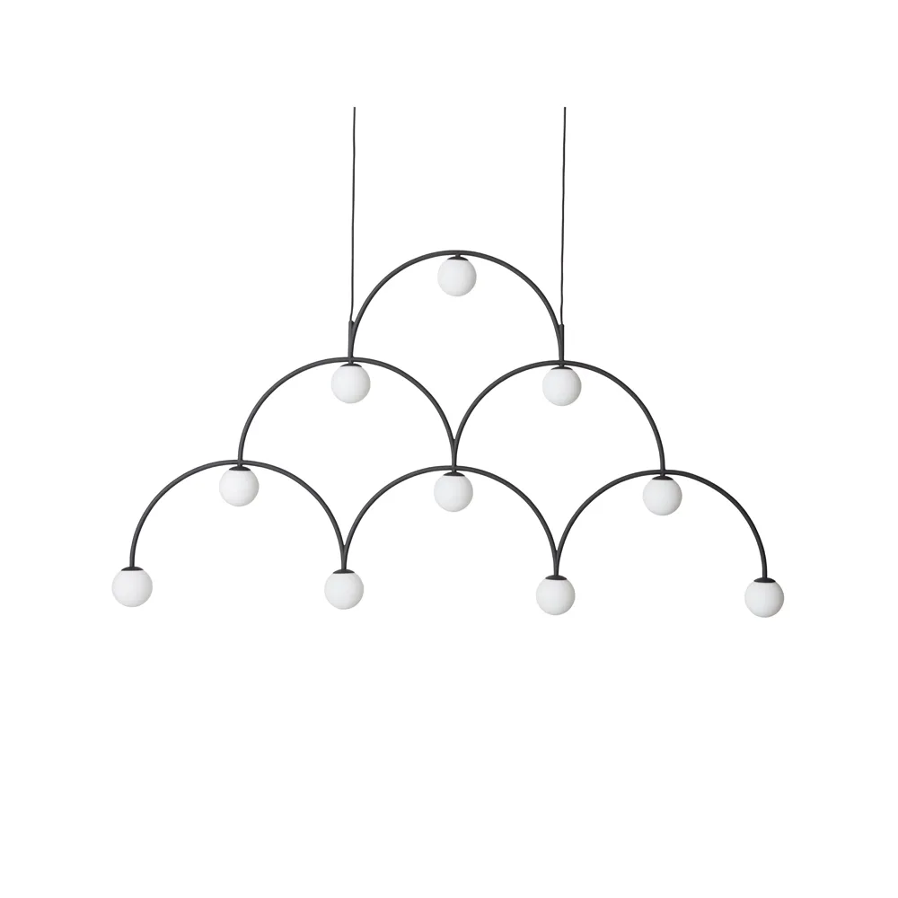 Bounce 169 pendel, svart, opalglas Pholc