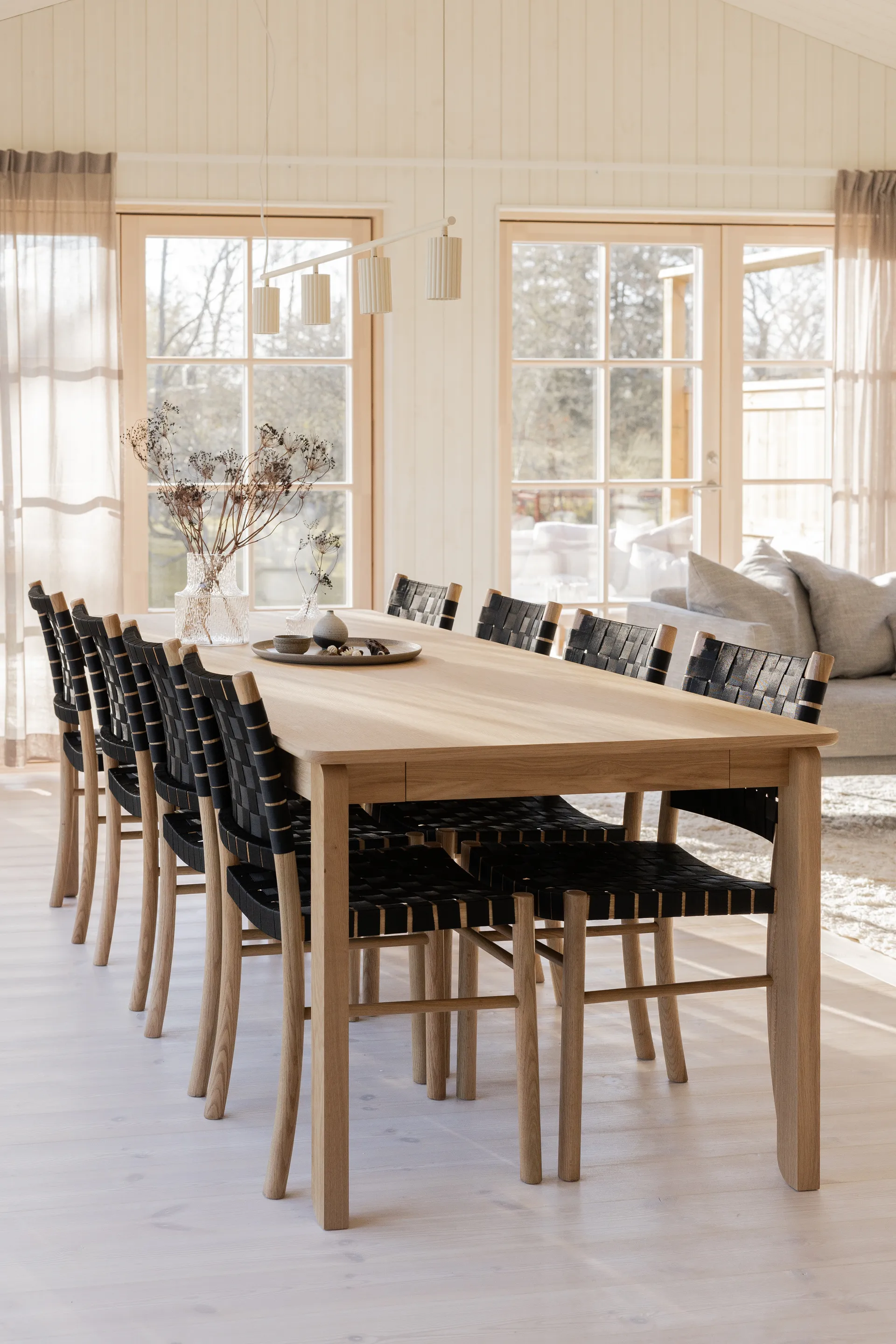 Donna Line 120 taklampa, Linen Pholc