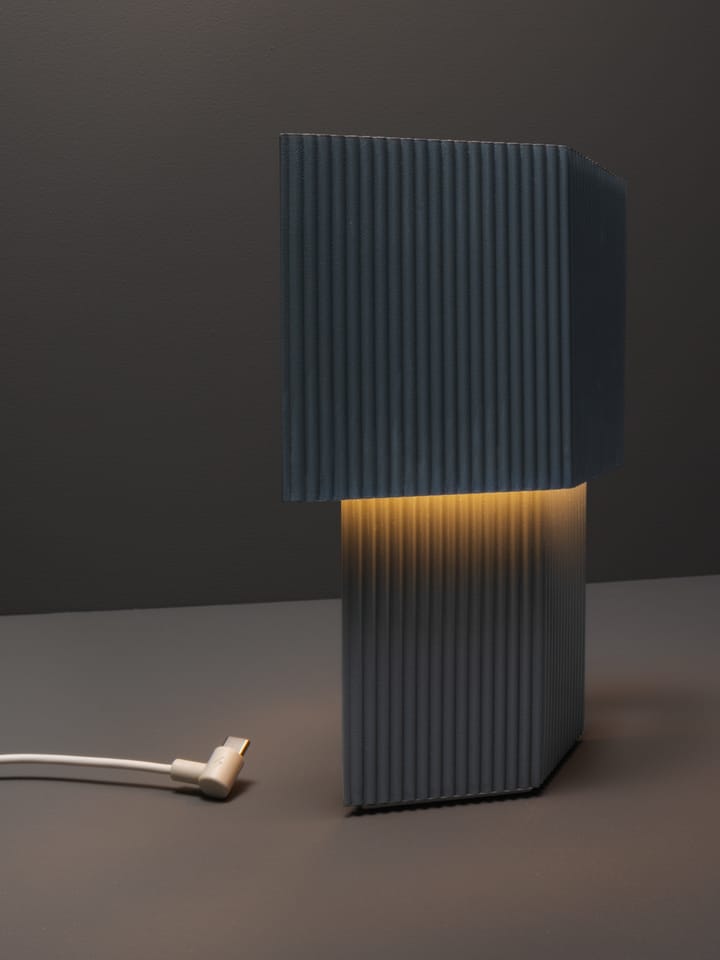 Romb Mini portabel bordslampa 19 cm - Blue stone - Pholc