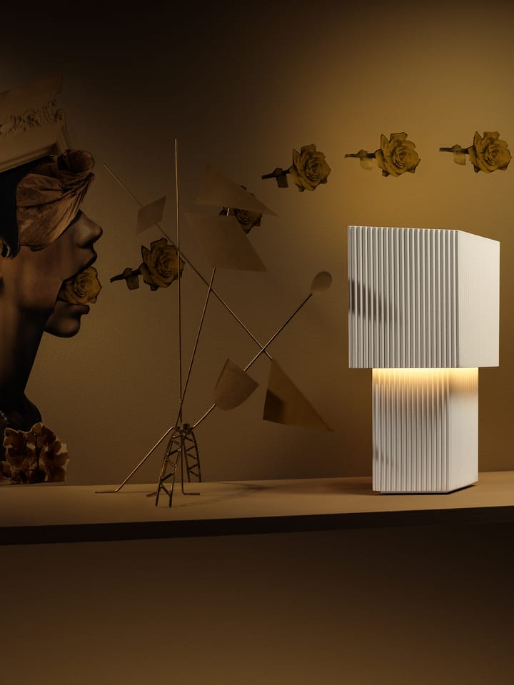 Romb Mini portabel bordslampa 19 cm, Cotton Pholc