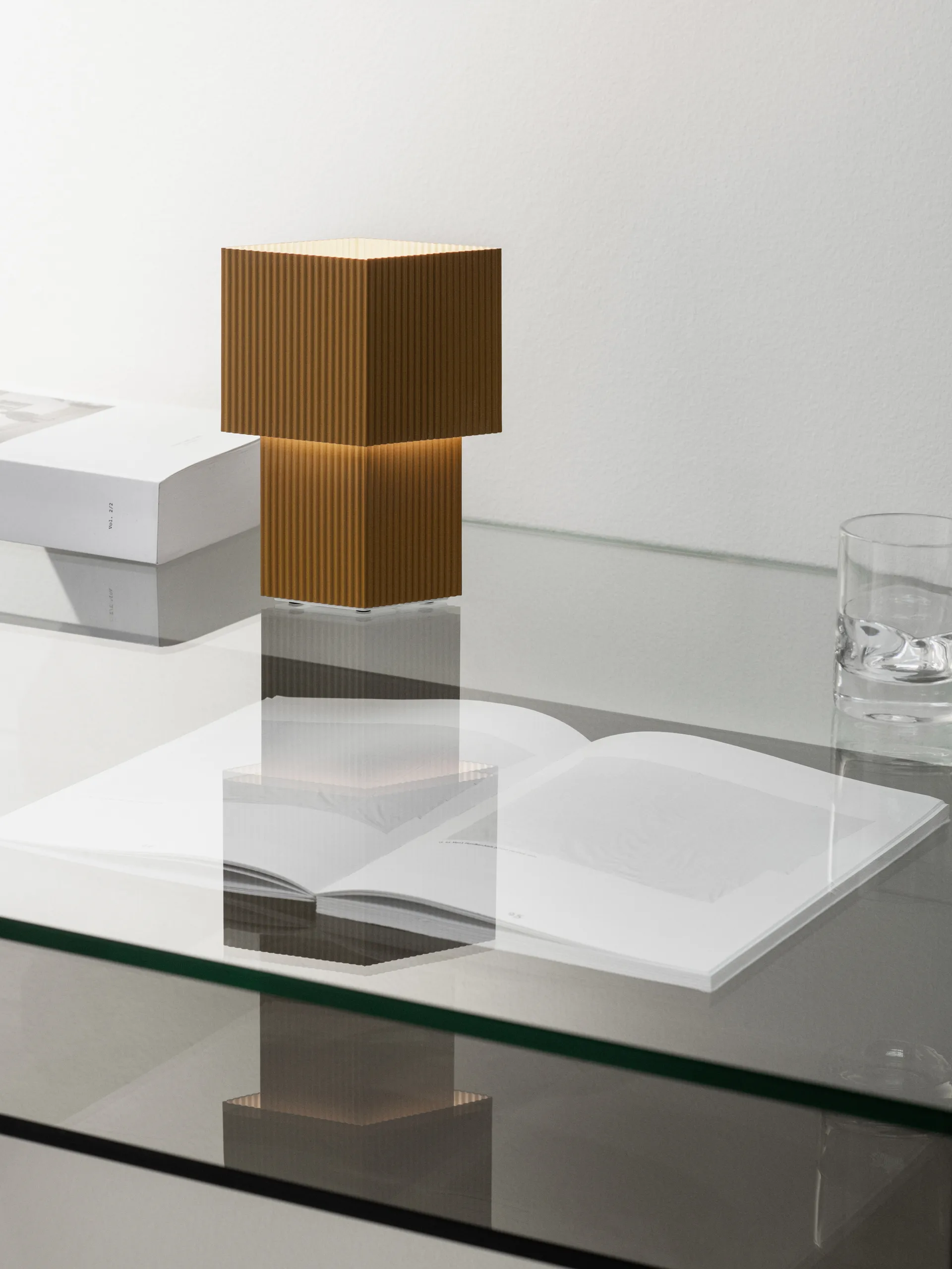 Romb Mini portabel bordslampa 19 cm, Cumin Pholc