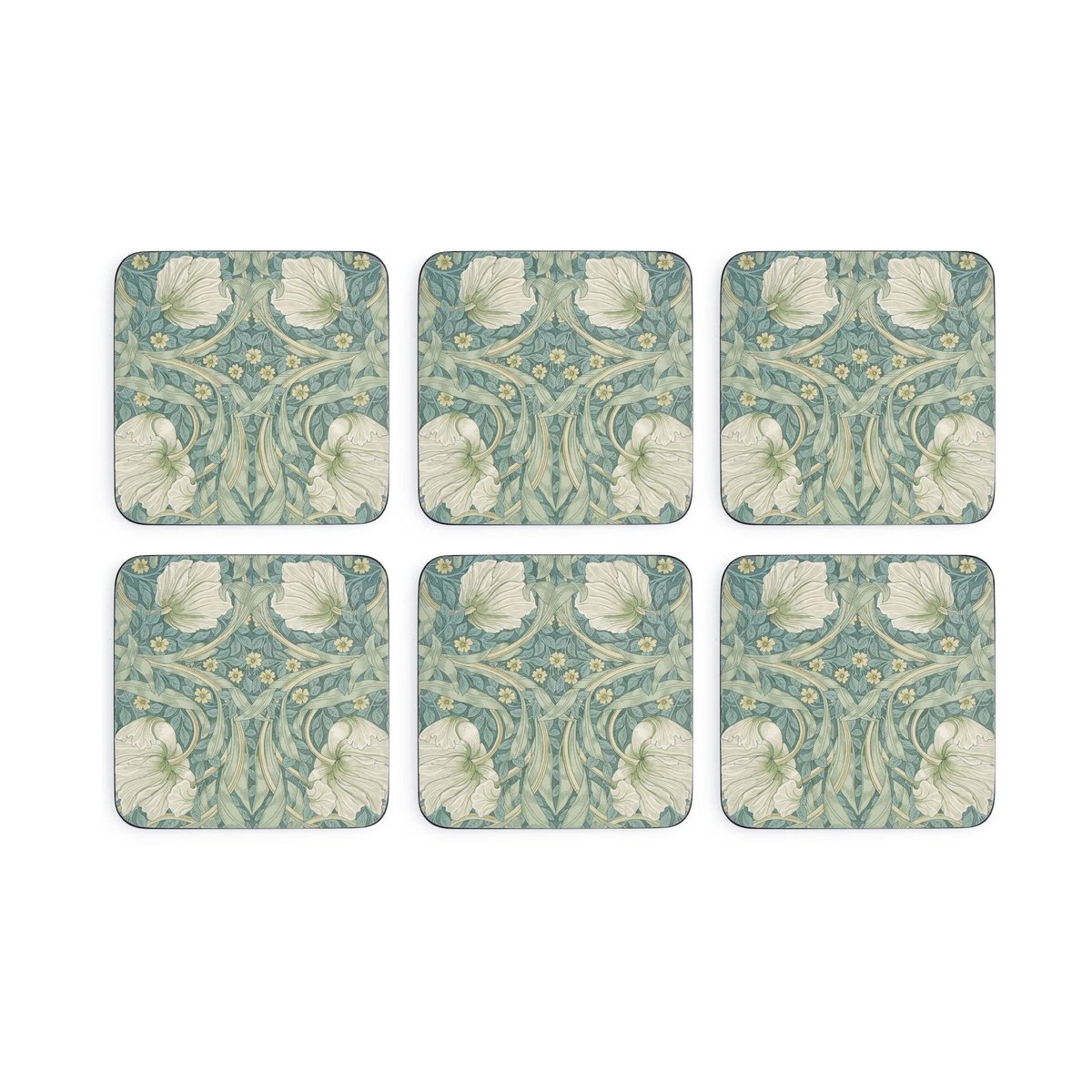 Pimpernel Morris & Co Pimpernel glasunderlägg 6-pack Grön, blå