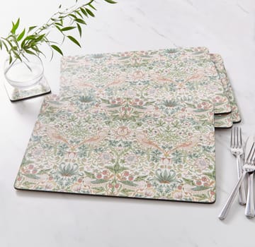 Strawberry Thief bordsunderlägg 30x40 cm 4-pack - Green - Pimpernel